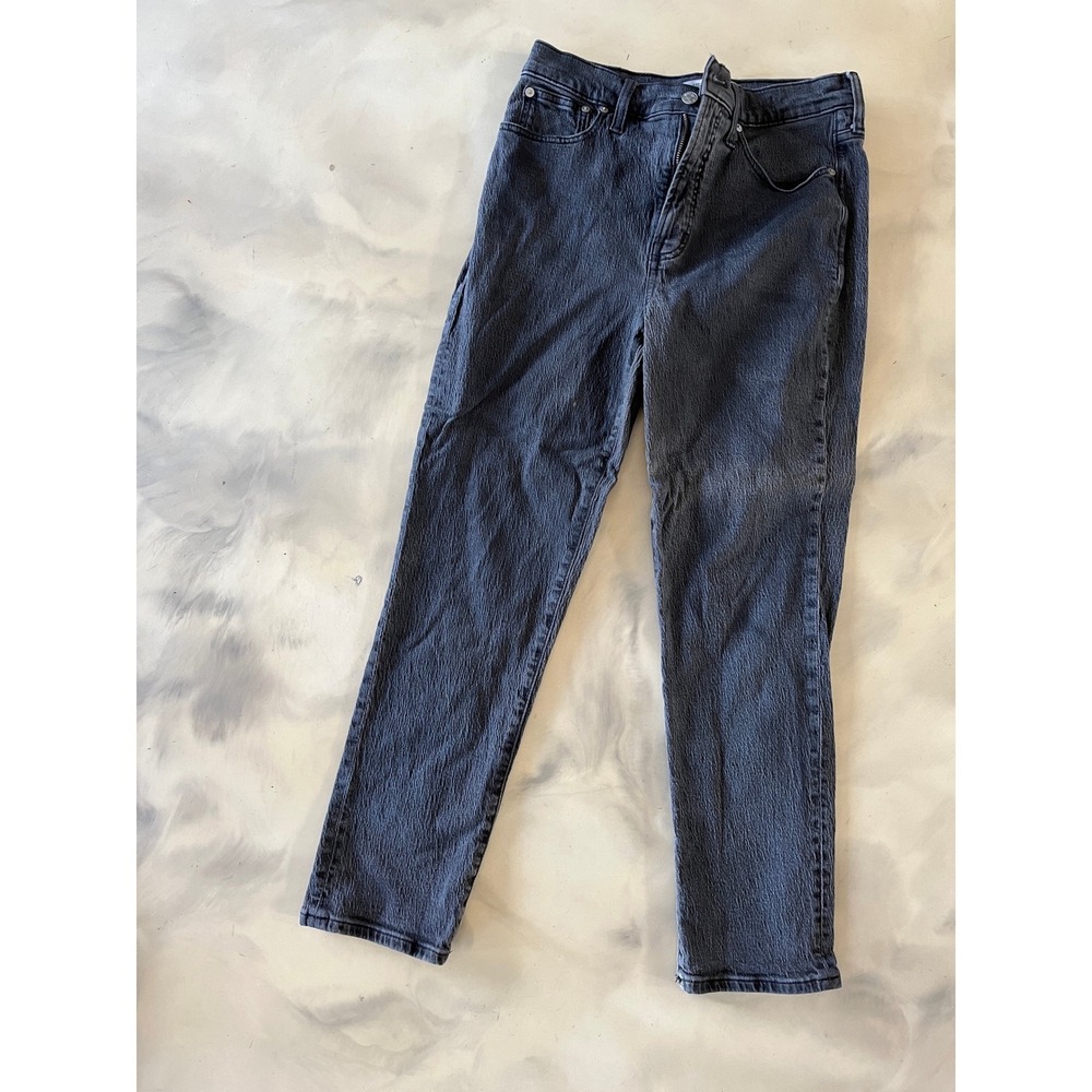 Madewell The Perfect Vintage Jean Black High Rise Straight Leg Denim 28 Boho